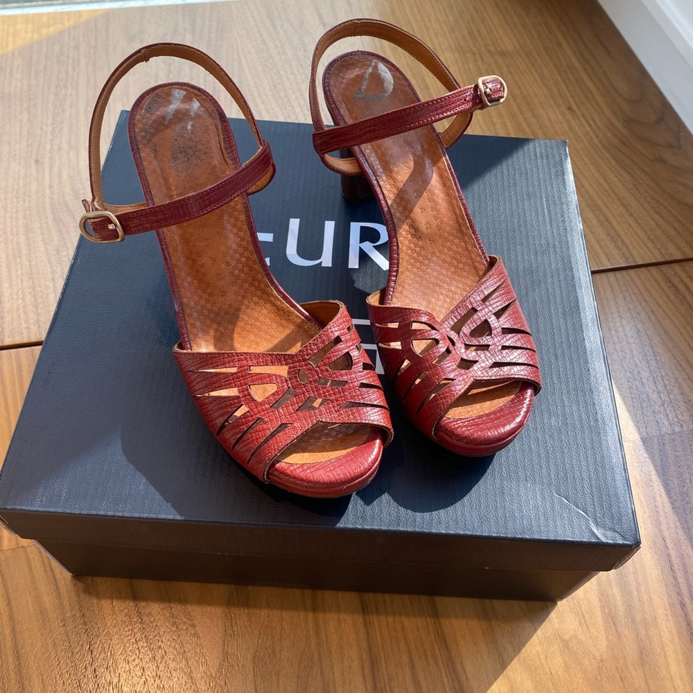 Chie Mihara Vintage Red Strappy Sandals